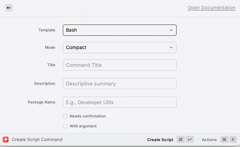 Raycast custom script